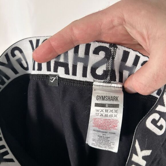 Gymshark Leggings Women's Small Black Pull On Mid Rise Elastic Waist - Picture 9 of 9